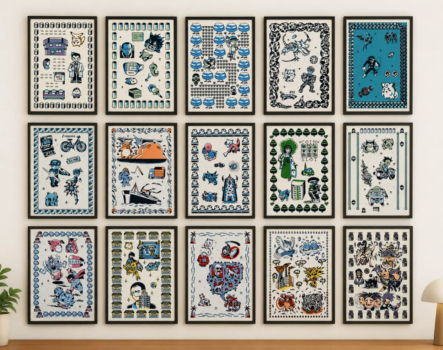 FOUNDATION prints framed on a wall